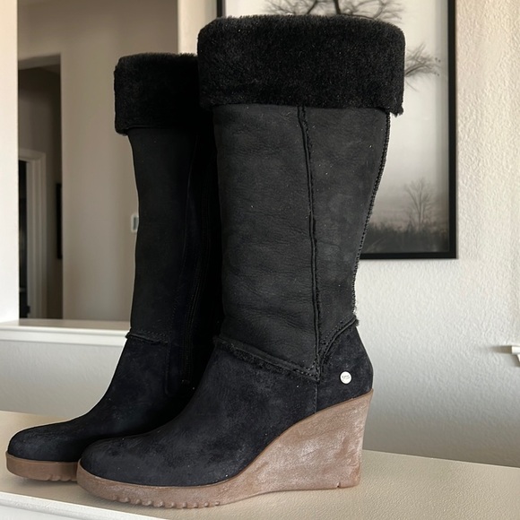 UGG Shoes - UGG Sandra Wedge - Black- US 9 / 40 EU *New in box